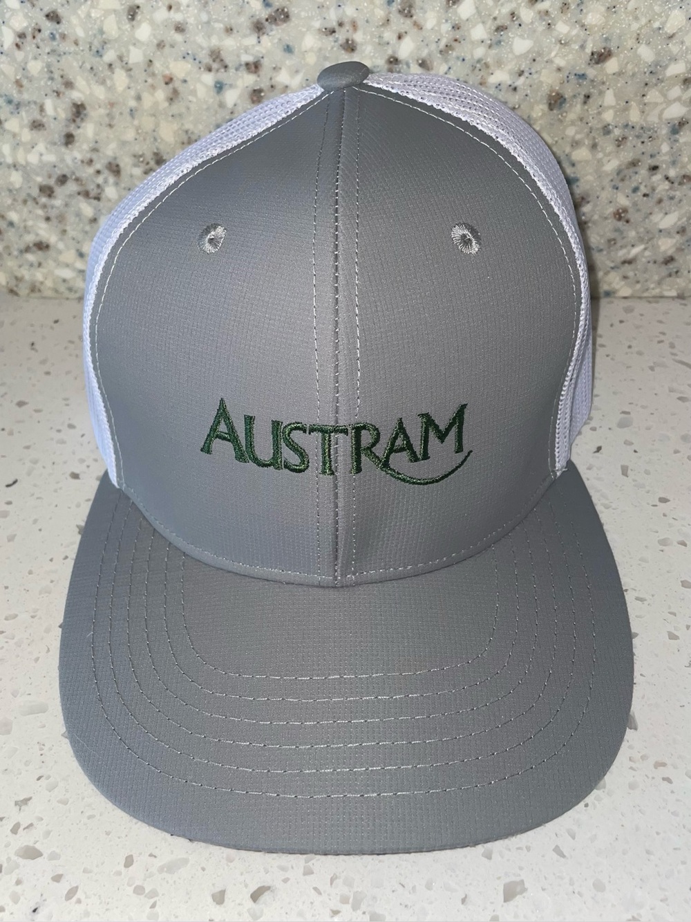 Austram Mesh Back Grey And White Trucker Hat Brand New